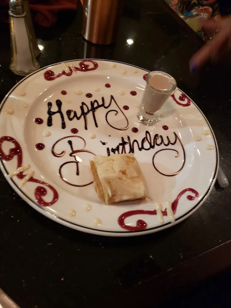 Baklava with Chocolate Cream Chaser Alcohol