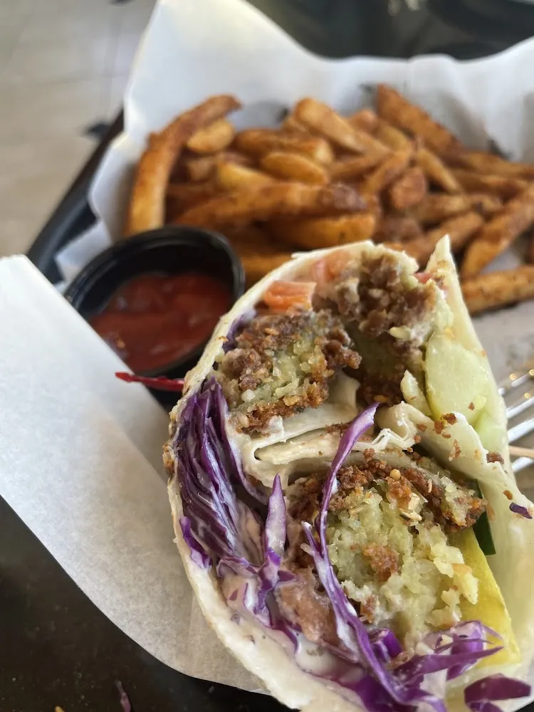 Falafel Wrap & Fries